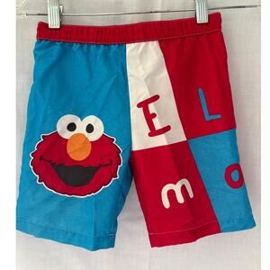 Sesame Street Elmo Vintage 2006 Swim Trunks Size 3T Lined Y2K